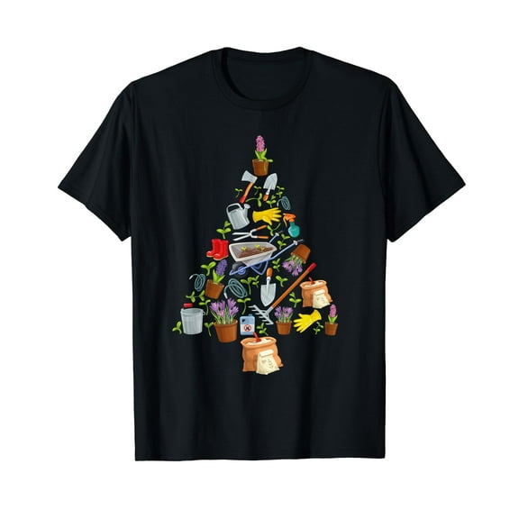 Garden Life Christmas Tree Gardening Xmas Gardener Men Black T-Shirt