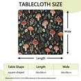 thumbnail image 2 of Brown Mushroom Daisy Black Pattern Square Fitted Tablecloth with Elastic Edge,Square Table Cover,Washable Elastic Table Cover for Home Kitchen Party Decor 34"x34", 2 of 6