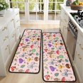 thumbnail image 4 of Kitchen Rugs Sets Of 2,Colorful Mushroom Cartoon Pink Pattern Anti Fatigue Kitchen Mat Rugs Non Slip Washable,Decorative Kitchen Floor Mats for Kitchen,Sink,Laundry,17"x47"+17"x47", 4 of 5