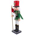 thumbnail image 3 of Wooden Nutcracker Soldier Figurine: Traditional Christmas Table Decor - Party Holiday Nutcracker Ornament For Countertop, 3 of 3