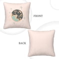 thumbnail image 3 of Square Throw Pillow Covers with Core, Pink Space Planet Pillows for Sofa Beds, 16"x16", 3 of 9
