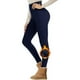 thumbnail image 2 of Leggings de mujer con forro polar y cintura alta - Pantalones de yoga cálidos para invierno, térmicos suaves, poliéster spandex, S-XXL, 2 of 3