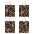 thumbnail image 2 of Balery Brown Camouflage Skull Porta Pañuelos de Cuero con Estampado – Funda Moderna Cuadrada para Caja de Pañuelos, Dispensador 5x5x5'', 2 of 7