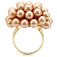 thumbnail image 4 of Luxe Jewelry Designs Women's Gold Plated Brass Ring with Champagne Synthetic Pearls - Size 6, 4 of 4