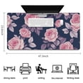 thumbnail image 5 of Long Mouse Pads for Desk,Pioneer Flower Floral Print Pattern Desk Mats on Top Of Desks, Desk Mouse Pad Extra Large with 3mm Non-Slip Base and Stitched Edge for Gaming,Office,Work,Home 47.3"x23.6", 5 of 6