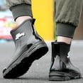 thumbnail image 6 of LIJCC Men Women's Deck Boots Short Ankle Boots Waterproof Ankle Rubber Rain Boots Work Shoes Casual Shoes for Gardening Fishing Boating Camping Boots Shoes, 6 of 8