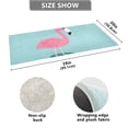 thumbnail image 3 of Flamingo in Blue Bathroom Rug Non Slip Bathroom Mats Entry Door Soft Carpets for Kitchen Bedroom Living Room 39x20 inch, 3 of 7