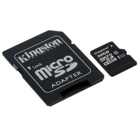 Kingston 32GB microSDHC Class 10 UHS-I 45MB/s Read Card with SD