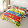 thumbnail image 3 of Erosebridal Educational Alphabet Print Quilt King,Colorful Cute Animal King Coverlet Set For Boys,3 Pieces, 3 of 7
