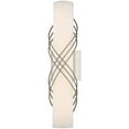 thumbnail image 1 of Beaumont Lane 18" LED Opal Glass Metal Ribbon Bath Bar Light in Pewter, 1 of 5