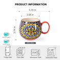 thumbnail image 2 of Tazas de porcelana HENXFEN LEAD Boho, 20 onzas, juego de 6, 2 of 6