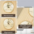 thumbnail image 3 of Wooden Sauna Thermometer and Hygrometer 2 in 1 Humidity Temperature Measurement Family Hotel Sauna Room, 3 of 7