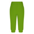 thumbnail image 4 of YI YI Women's Summer High Waisted Solid Color Matching Slim Fitting Yoga Gym Pants M Green, 4 of 6