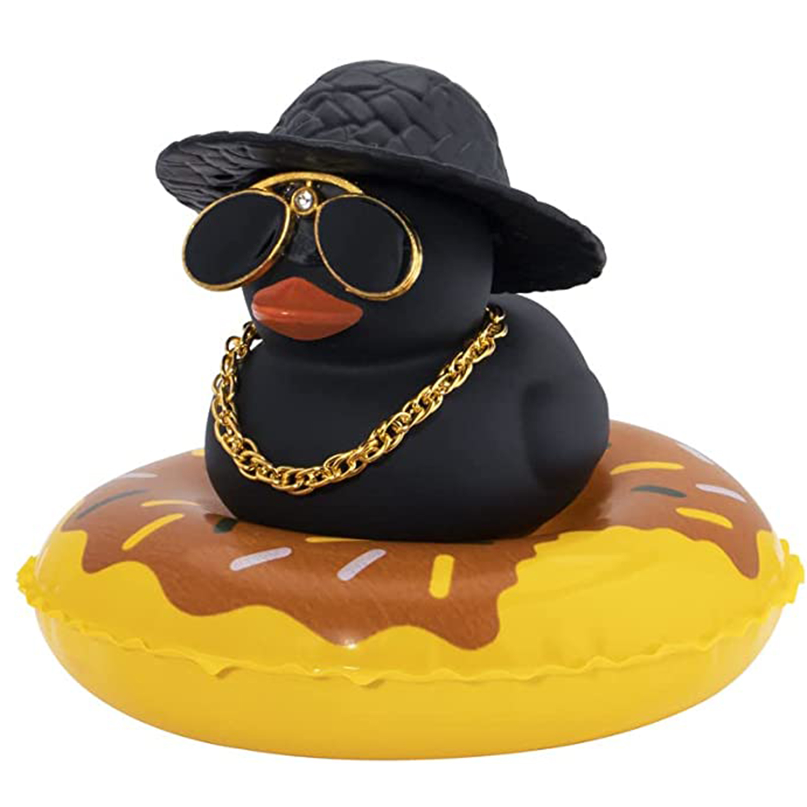 FeiraDeVaidade Car Duck Decoration Dashboard Rubber Duck Car