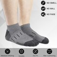 thumbnail image 5 of CAILDANL Mens Athletic Ankle Socks Moisture Wicking Cushion Running Low Cut Sock 6 Pack, 5 of 7