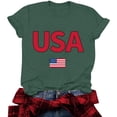 thumbnail image 6 of Womens American Flag Short Sleeve Shirts Independence Day Patriotic Casual Tops USA Flag Stars Stripes Blouse, 6 of 6