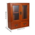thumbnail image 2 of OULII Small Wall Storage Cabinet Wooden Bedside Storage Cabinet Use 1Set, 2 of 6
