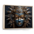 thumbnail image 2 of Designart "Mende Beauty Woman Mask in Black" People Framed Wall Art - Global Black African Mask Bedroom Framed Canvas Wall Art, 2 of 6