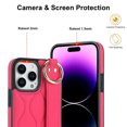 thumbnail image 3 of Allytechgroup Slim Phone Case for Apple iPhone 16 Pro Max, with Hand Strap & Ring Holder Easy to Handle Shockproof Anti-Fingerprint Anti-Slip Stand Protective Case Cover for Women Men,Rose, 3 of 8