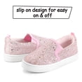 thumbnail image 3 of Bocca Kid's Slip on Sneakers Pink Girls Canvas Walking Shoes Size 1, 3 of 8
