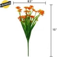 thumbnail image 2 of ZOELNIC 6 Bundles Artificial Flowers Outdoor Fake Flowers for Decoration UV Resistant No Fade Faux Plastic Plants Garden Porch Window Box Décor, Orange Red, 2 of 8