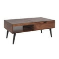 thumbnail image 3 of Casartis Living Wright Solid Wood Coffee Table Mid Century, Dark Brown, 3 of 5
