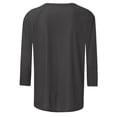 thumbnail image 6 of Gray Women's Long Sleeve T-shirt, Womens Tops Casual 3/4 Sleeve Crew Neck Shirts Loose Fit Tunic Blouses Summer Tees,Women's Long sleeve T-shirt M, 6 of 6