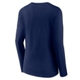 thumbnail image 3 of Women's Navy Minnesota Timberwolves Tumble V-Neck Long Sleeve T-Shirt, 3 of 3