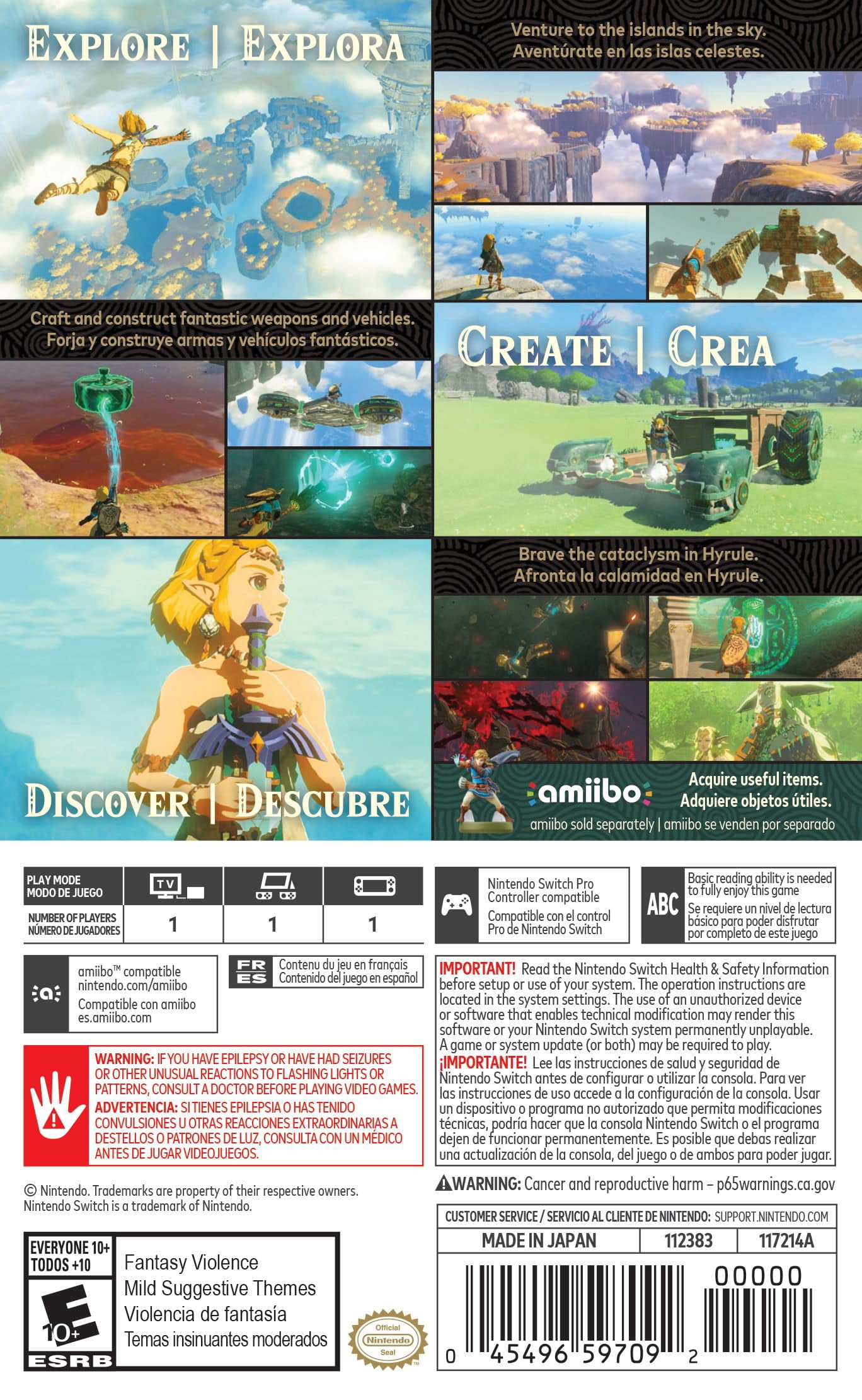 The Legend Of Zelda: Tears Of The Kingdom - Nintendo Switch (Us Version)