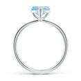 thumbnail image 2 of Angara Natural 0.9 Ct. Aquamarine Solitaire Ring in Sterling Silver for Women (Ring Size: 5), 2 of 9