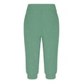 thumbnail image 4 of tarylea Womens Capri Pants Stretchy Drawstring Low Rise Jogger Pants Soft Comfy Lounge Cropped Yoga Pants with Pockets, 4 of 4