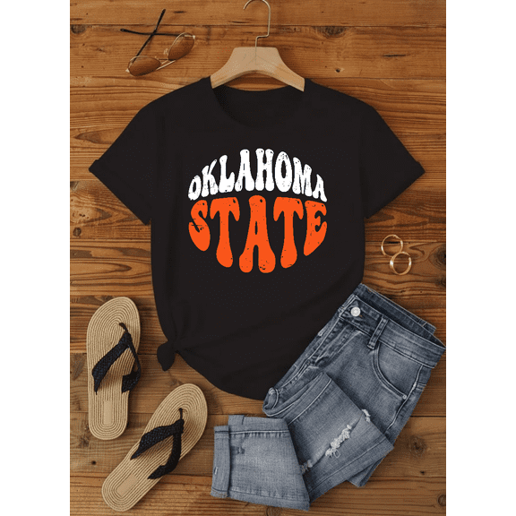 Oklahoma State Retro Vintage Distressed American Pride Flag Design Unisex T-Shirt V12054 up to Size 5XL