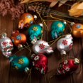 thumbnail image 4 of Adornos de cristal LFUTARI con forma de calavera de azúcar del Día de los Muertos, 12 unidades, 4 of 6