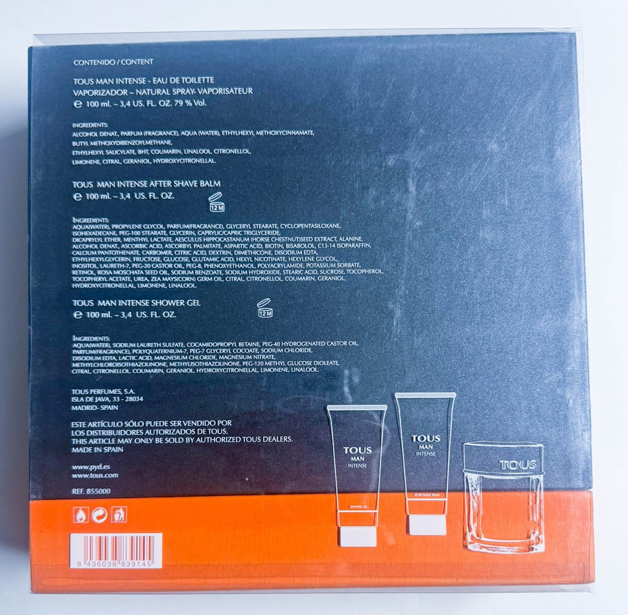 Tous Man Intense For Men Cologne 3 Pcs Gift Set