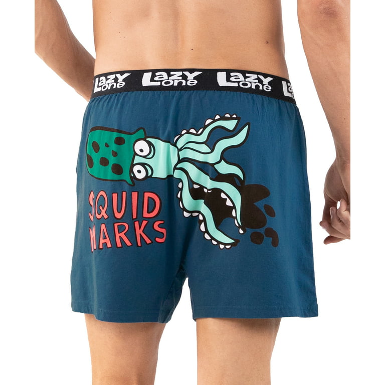 LazyOne Funny Animal Boxers, Squid Marks, Humorous Underwear, Gag Gifts for  Men (Xlarge)