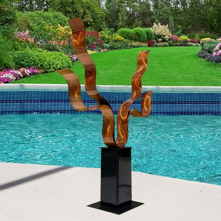 Copper Garden Sculpture - Statements2000 Abstract Metal Sculpture Modern Copper Garden Yard Decor Art by Jon Allen