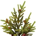 thumbnail image 4 of Northlight Mini Glittered Pine with Berries Artificial Christmas Trees - 9" - Set of 3, 4 of 6