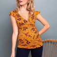 thumbnail image 4 of ZTTD Women Pregnant Nusring Maternity V-Neck Short Sleeve Floral Print Blouse Tops, Sizes S-2XL, 4 of 9