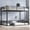 Black(Queen over Queen), variant on Harper & Bright Designs Metal Bunk Bed Ful over Full with Stairs for Boys and Girls, Floor Bed with Guardrails for Bedroom, Black