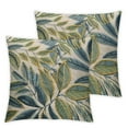 thumbnail image 2 of JRXY Pillow Case, Decorative Tropical Leaf Throw Pillow Cover Heavy Jacquard Chenille (Yellow) White, 2 of 6