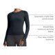 thumbnail image 4 of Remera CRZ YOGA sin costuras de manga larga transpirable azul marino S, 4 of 7