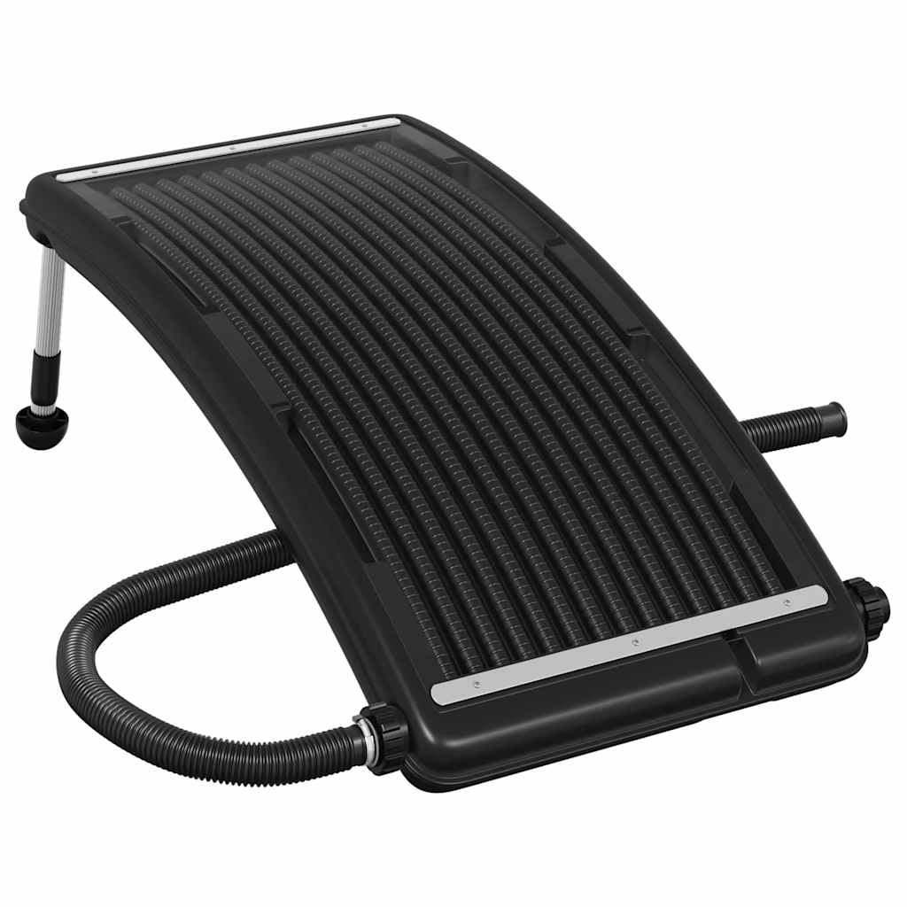 vidaXL Solar Pool Heating Panel Black HDPE, PC, Aluminum 43 x 26 x 2.8 in