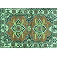 thumbnail image 1 of Ahgly Company Indoor Rectangle Geometric Turquoise Blue Traditional Area Rugs, 7' x 9', 1 of 4