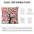 thumbnail image 5 of Nawypu  Throw Pillow Covers Beauty Red Valentine Tree Love Leaf Hearts Square Cushion Pillows Cover Decor for Couch Bedroom for Men Women, 5 of 5