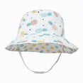 thumbnail image 4 of Gibobby Baby Sun Hat UPF 50+ Sun Protective Toddler Bucket Hat Cartoon Print Wide Brim Summer Outdoor Play Beach Hat for Boys Girls 12-18 Months 1T 2T 3T 4T 5T 6T(L,White), 4 of 5