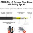 thumbnail image 2 of Flyprofiber- Cable De Conexión De Fibra Blindado Para Exteriores Om3 Lc A Lc Cable De Fibra Industrial Tpu Entierro Directo Dúplex Multimodo 10 Gb/40 Gb 50/125 Um Uniboot Con Kit De Ojo De Tracción Od, 2 of 5