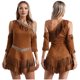 thumbnail image 3 of Vestido de princesa con flecos y mangas con borlas para mujer, disfraz de guerrero griego antiguo, trajes de Halloween, ropa de juego de rol, 3 of 5
