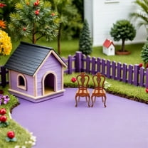 LOLIPPYY 2 Pack Dollhouse Miniature Chairs Brown High Simulation for Collectors