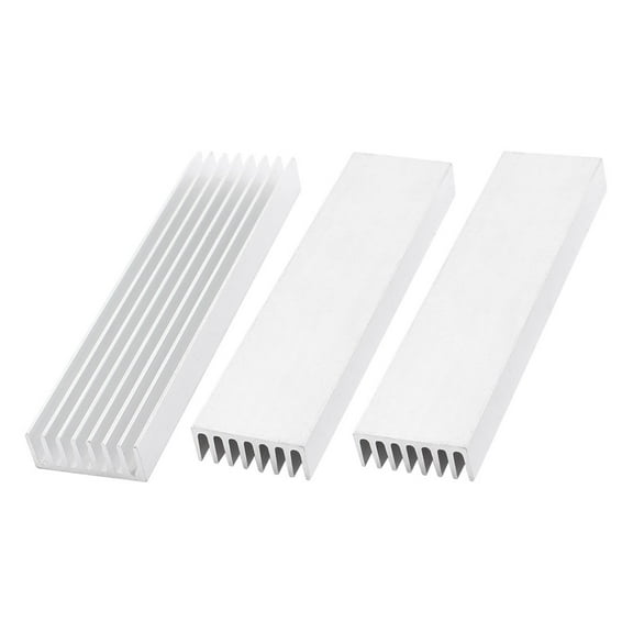 Unique Bargains 3 Pieces Silver Tone Aluminium Radiator Heatsink Heat Sink 110x28x11mm