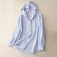 thumbnail image 2 of PureCasa Girls Button Down Shirts for 5-16 Years Long Sleeve Casual Shirts Loose Breathable Linen Shacket for Girls, 2 of 10